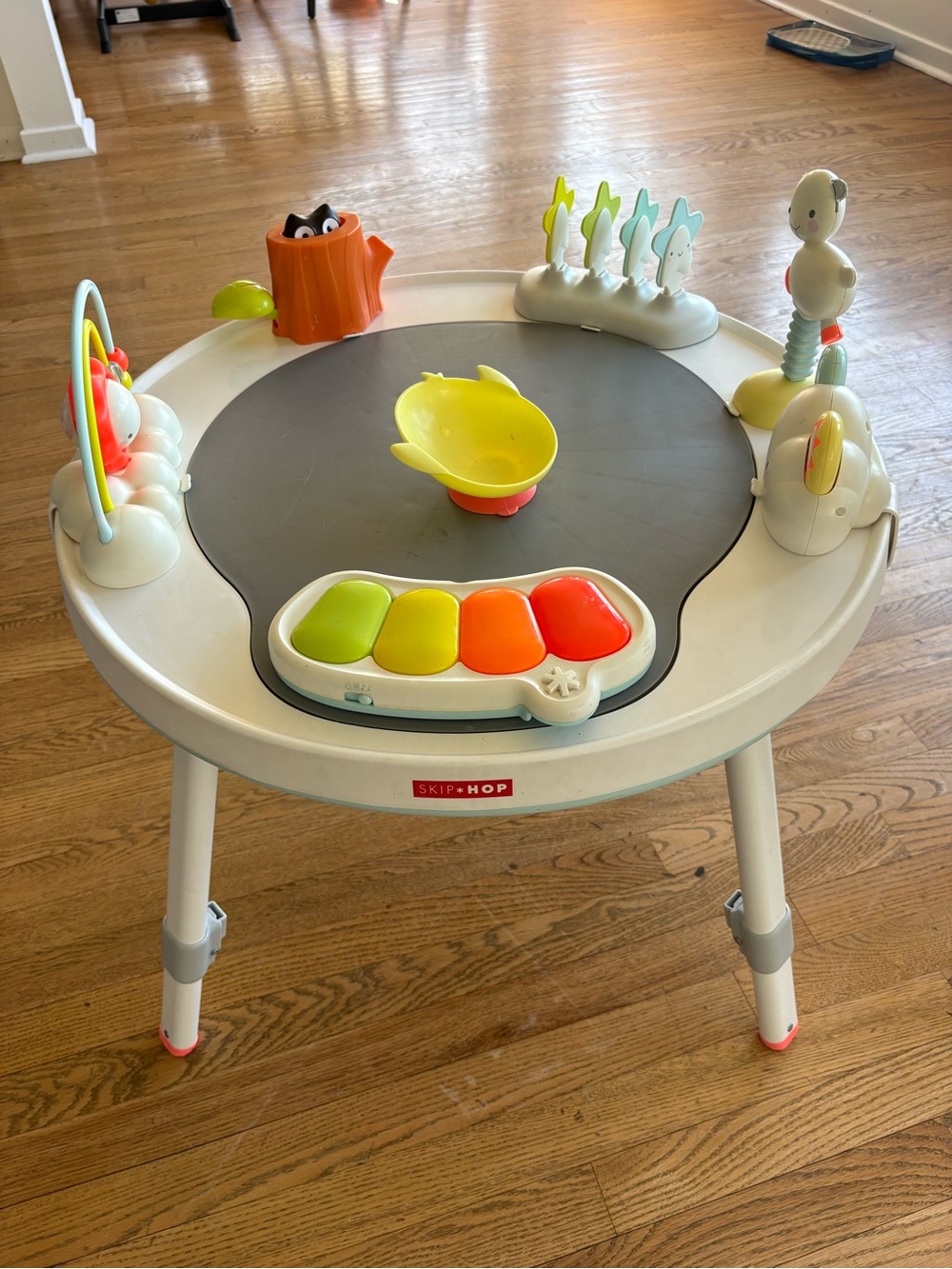 Skip Hop Gray and Yellow Interactive Activity Table with Multicolor Toys